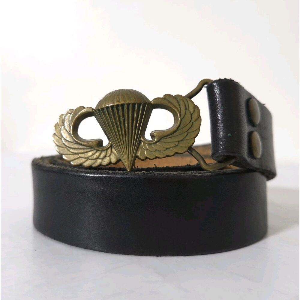 Vintage Original Brass Military Parachute Master Belt Buckle Special Forces